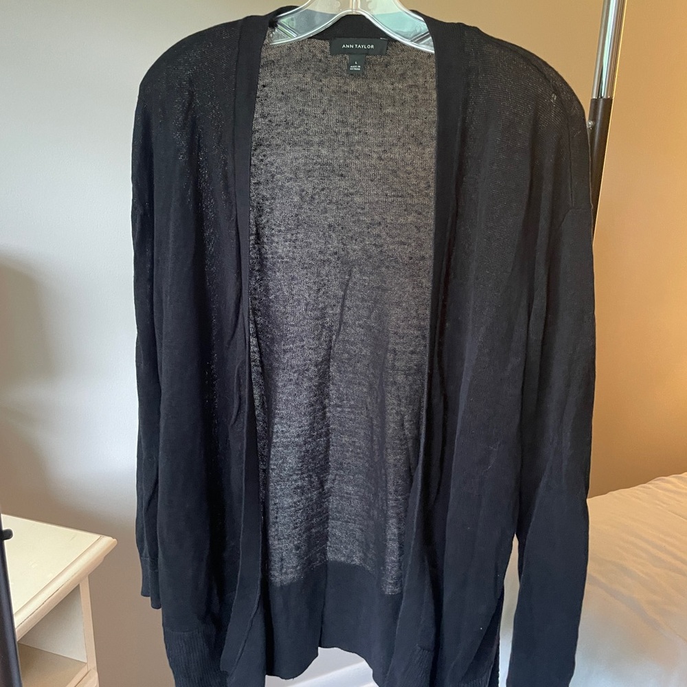 Ann Taylor Black Cardigan Sweater